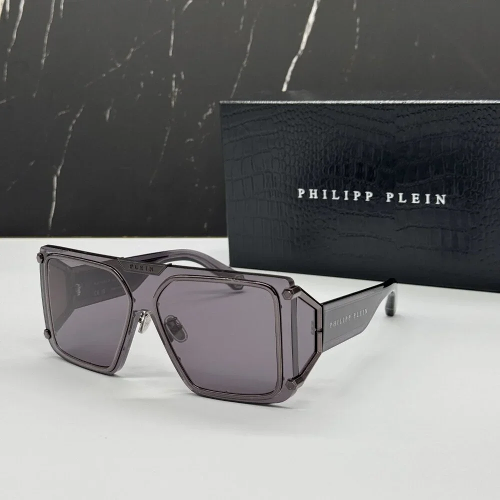 NEW SPP096M 0I86 PHILIPP PLEIN REVOLUTION BLACK UNISEX SUNGLASSES